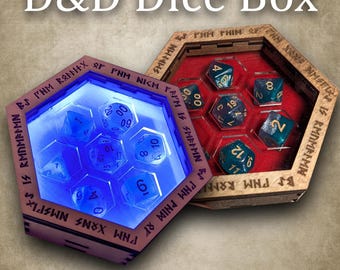 LED D&D Dice Box Laser Cut Files