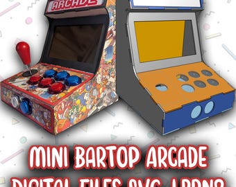 Mini Bartop Arcade - Digital Laser Cut Files (for 3mm Wood)