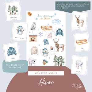 Mon petit imagier de l'hiver + cartes de nomenclature Hiver - outil pédagogique, Jeu éducatif, Maternelle, Enseignement en famille
