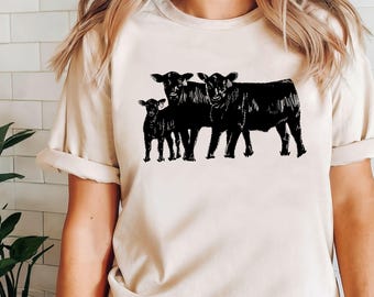 Cute Cow Shirt Gift For Farmers, Animal Lover Gift, Western Country T-Shirt, Cow Lover Sweatshirt, ,Farm Animal Sweatshirt,Farm Love Hoodie