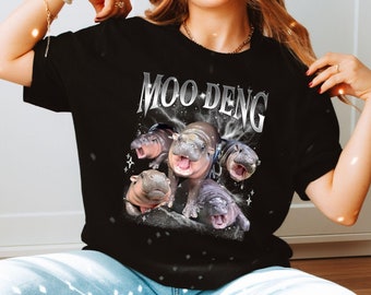 Moo Deng Hippo Meme Shirt: Funny Hippo Lover Tee