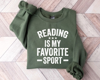 Reading Is My Favorite Sport Sweatshirt - Book Lover Gift