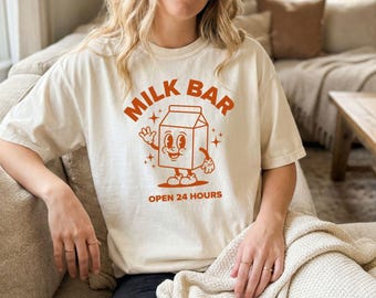 Comfort Colors® Milk Bar Vintage Shirt, Funny Breastfeeding Shirt, Perfect for New Moms, Pregnancy Gifts Tee