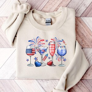4th Of July Shirt, Red Wine Blue, Patriotic Sweatshirt, Independence Day Shirt, Gift For Women, American Flag Shirt, Red White Blue Hoodie