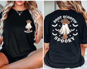 Cowboy Ghost Halloween T-Shirt: Boot Scootin' Spooky Western Tee