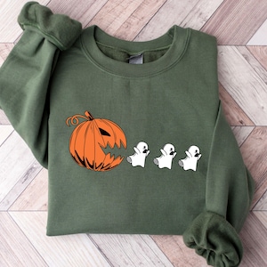 Pacman Ghost Sweatshirt, Halloween Ghost Shirt, Cute Halloween Shirt, Halloween Sweatshirt, Spooky Season Hoodie, Halloween Gift