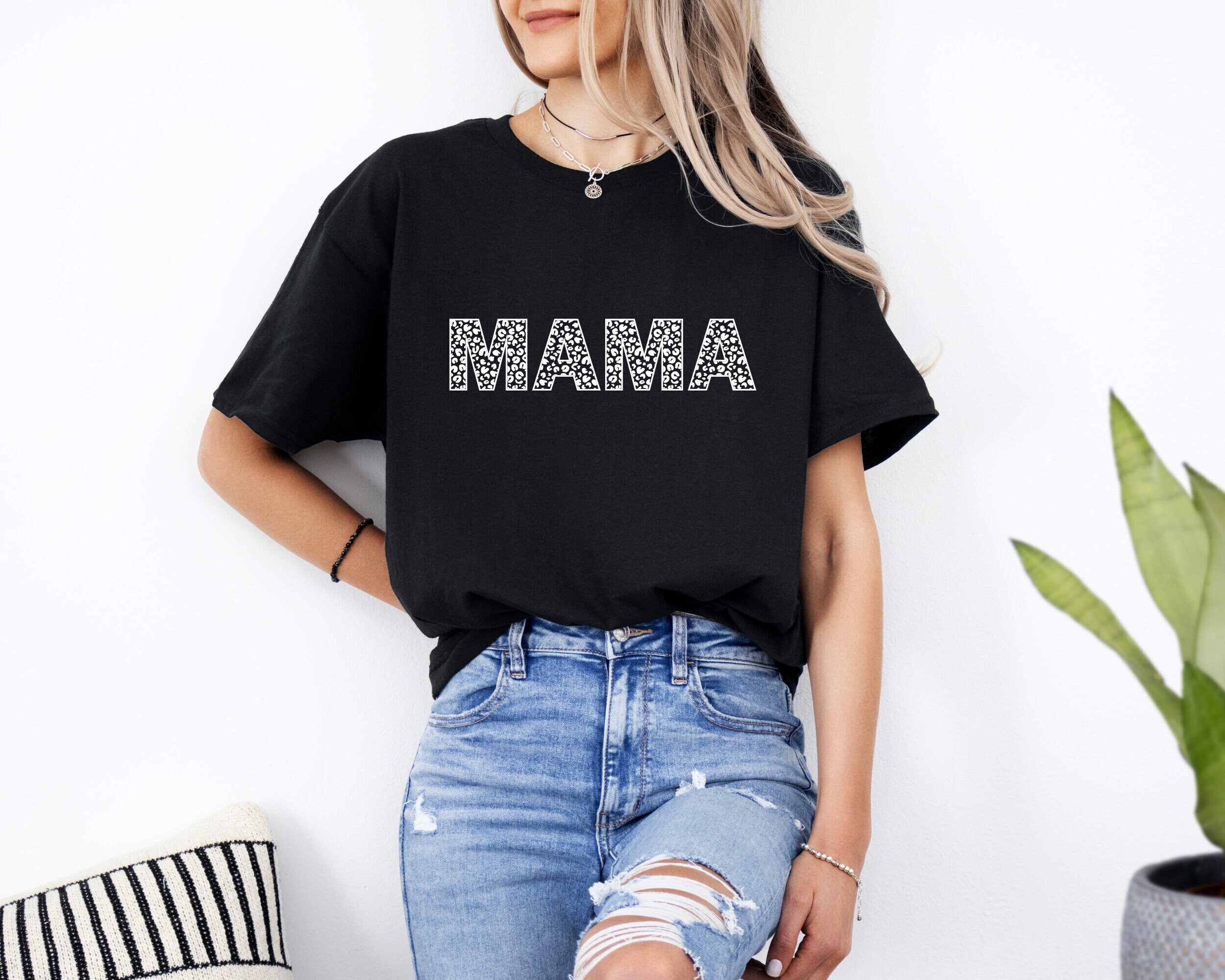 Mama Shirt, Leopard Print Mama Shirt, Mom Shirt, Mother's Day Gift,Cute Mother Shirt, Cheetah Print Mama Shirt,Mom Life Shirt, Gift For Mom