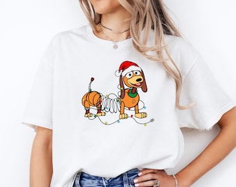 Disney Toy Story Slinky Dog Christmas Tee,Family Matching Christmas Sweatshirt, Disneyland Christmas Tee,Slinky Dog Xmas Shirt,Christmas Tee