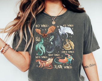 Comfort Colors Wings of Fire Dragons T-Shirt, Queen of Pyrrhia Tee