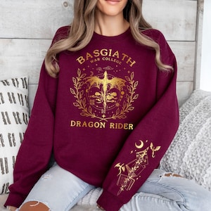 Fourth Wing Sweatshirt, Basgiath War College, Dragon Rider, Xaden Riorson, Violet Sorrengail, Riders Quadrant,Fantasy reader Shirt or Hoodie