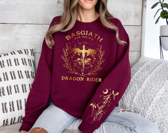 Fourth Wing Sweatshirt: Basgiath War College Dragon Rider