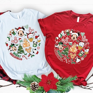 Vintage Mickey And Friend Christmas Shirt, Merry Christmas Shirt,Disney Christmas Shirt,Disney Trip Shirt,Disney Family Christmas Shirt