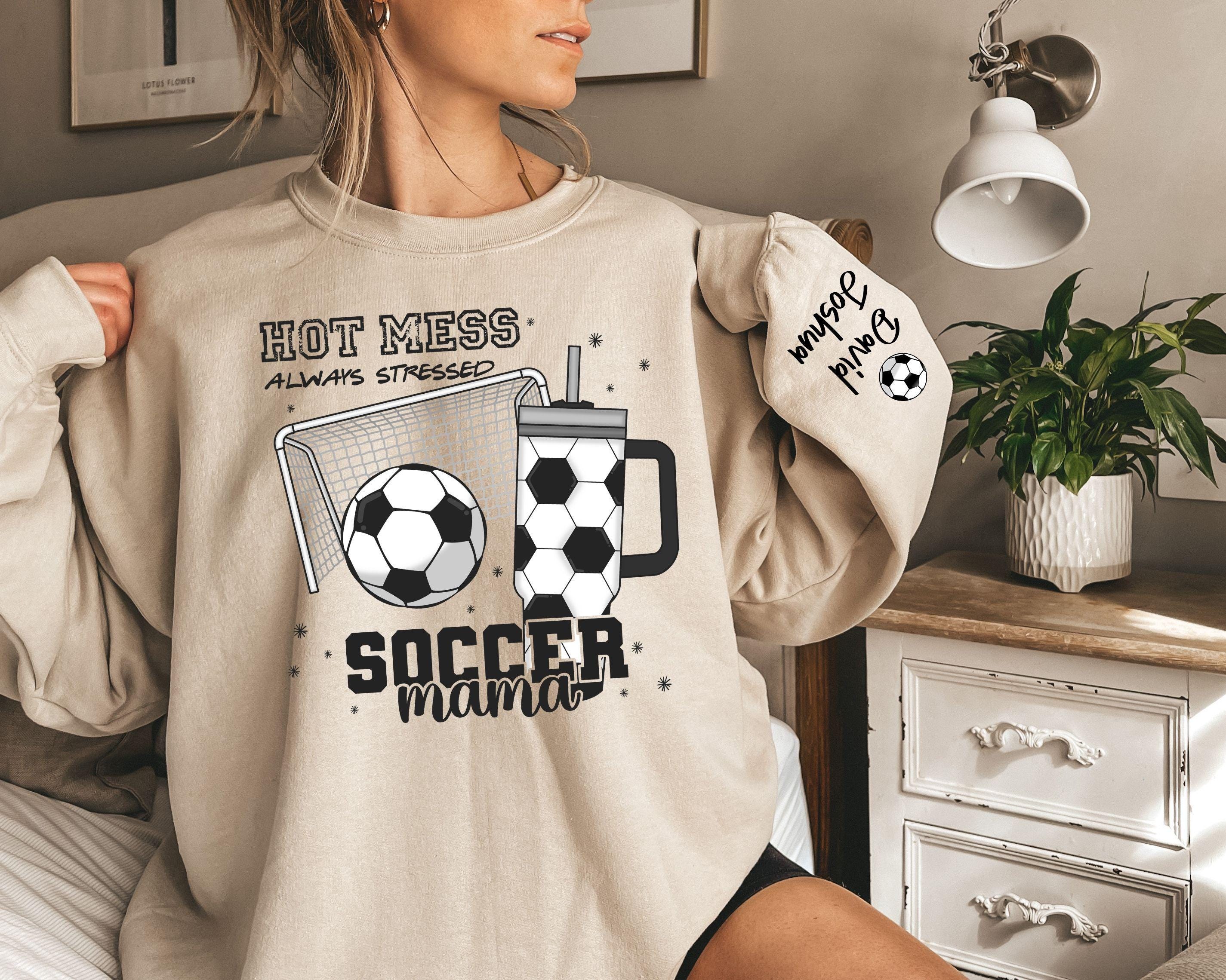 Custom Soccer Mom Sweatshirt, Soccer Mama Shirt, Soccer Mom Crewneck, Soccer Mom Shirt, Soccer Sweatshirt, Mama Sweatshirt,Mom Soccer Hoodie