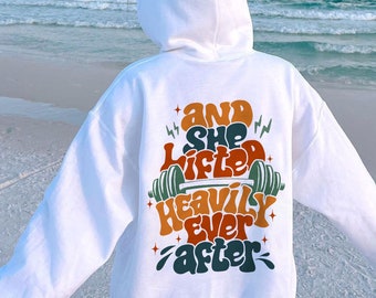 And She Lifted Heavily Ever After PNG, Workout Shirt Designs, Gym PNG File, Woman Workout Filecut, Gift for Gym Lover, Instant Download