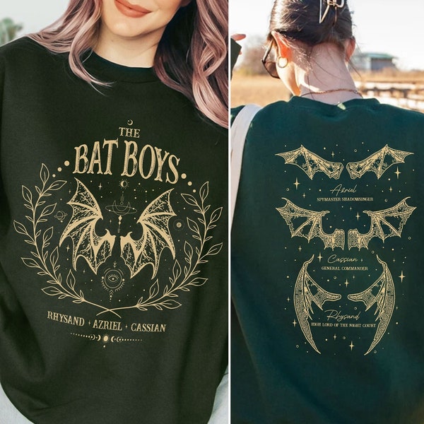 Los Bat Boys PNG, Diseños de camisetas librerías de Acotar, Los ilirios de la corte nocturna, Una corte de espinas y rosas Rhysand Cassian Azriel PNG