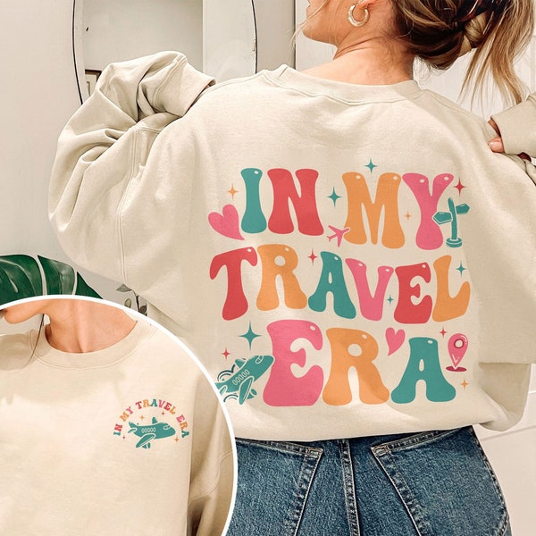 In My Travel Era PNG SVG, Cute Travel Shirt Designs, Girls Trip Digital Download, Airplane Shirt, World Traveler, Vacation Tee