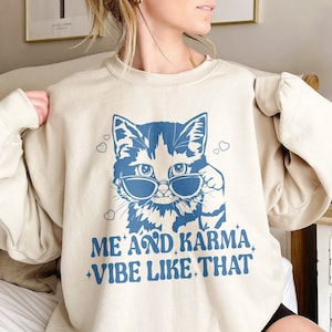 Me And Karma Vibe Like That PNG, Karma Is A Cat Shirt Designs, Cat Lover Shirt, Concert Tee For Women, Digital Download, Teachers Gifts