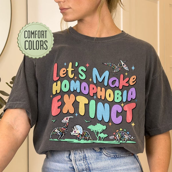 Make Homophobia Extinct PNG, Gay Pride, Equality PNG, Rainbow Dinosaur PNG, Allysaurus Lgbt, Pronouns Shirt Designs, Digital Download