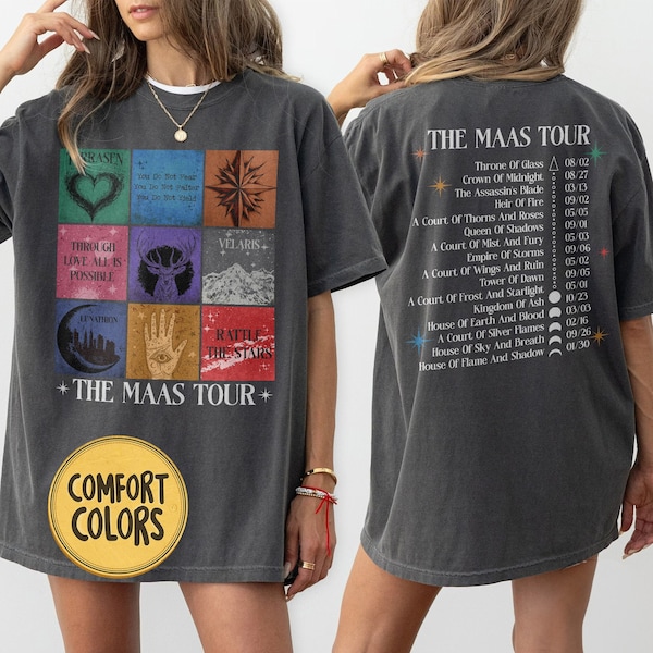 Sarah J. Maas Eras Tour PNG, The Mass Tour Digitale Download, Acotar Shirt, Crescent City Merch, Throne Of Glass Merch File, SJM Fan Apparel