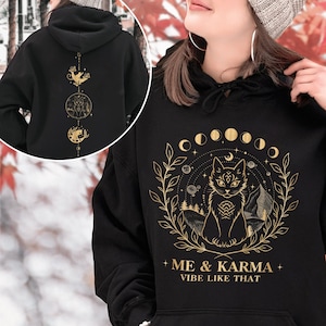 Me and Karma Vibe Like That PNG, Karma Is A Cat PNG, Karma Cat Shirt Designs, Instant Download, Midnights Inspired, Black Cat PNG