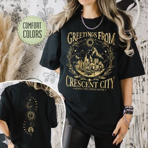 Greetings From Crescent City Png Instant Download, Crescent City Fan Shirt Design, Crescent Postal Service Png, SJM Merch, Bookish Png Gift