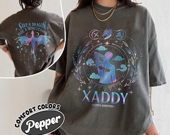 Xaden Riorson PNG Digital Download, Trendy Xaddy Shirt, Xaden Fourth Wing Fan Merch, Onyx Storm PNG Clipart, Dragon Rider 2 Sided TShirt