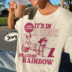 Reading Rainbow Shirt Design, Teacher Appreciation Instant Download, Take a Look It’s In A Book, Bookworm Png, Back To School Gift