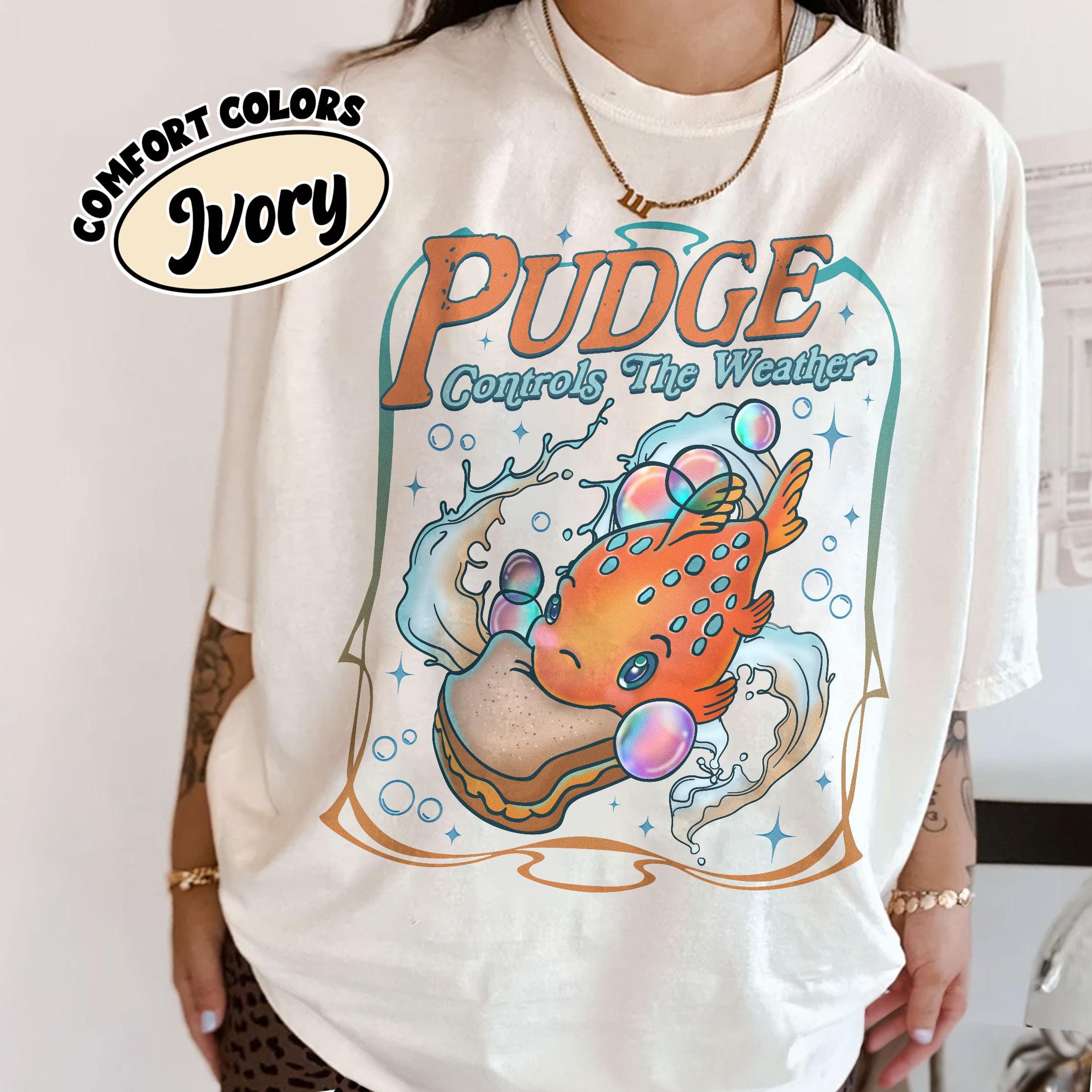 Lilo And Stitch Pudge Controls The Weather PNG Digital Download, Pudge Fish T-Shirt, Family Matching Shirt, Magic Kingdom Trip Tee