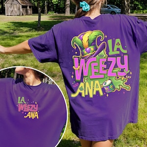 Descarga digital PNG de La Weezy Ana Mardi Gras, Clipart PNG de Louisiana Mardi Gras 2025, Camiseta retro Fleur De Lis, Descarga instantánea de Martes de Carnaval