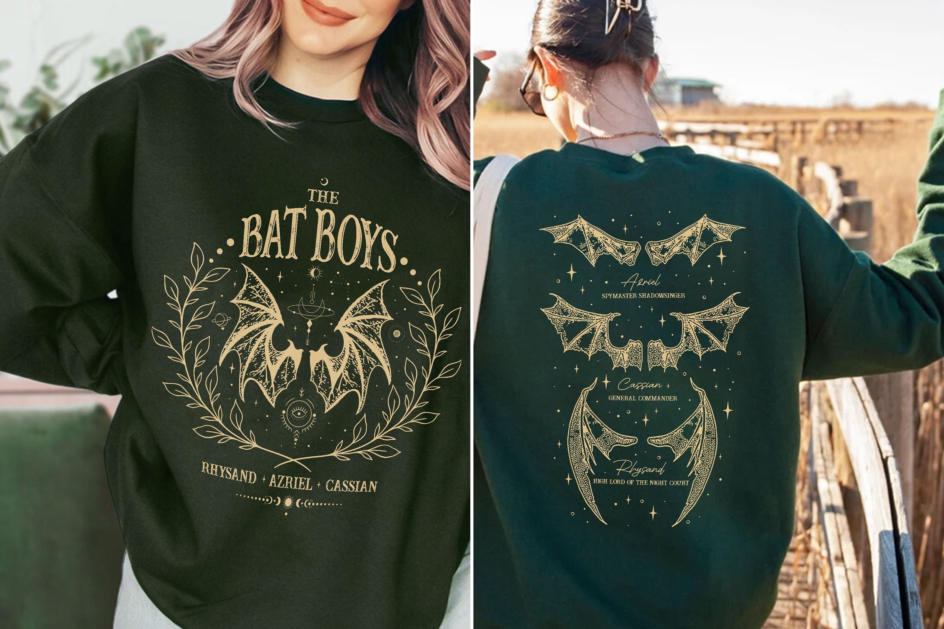 The Bat Boys PNG, Acotar Bookish Shirt Designs, The Night Court Illyrians, A Court of Thorns and Roses Rhysand Cassian Azriel PNG