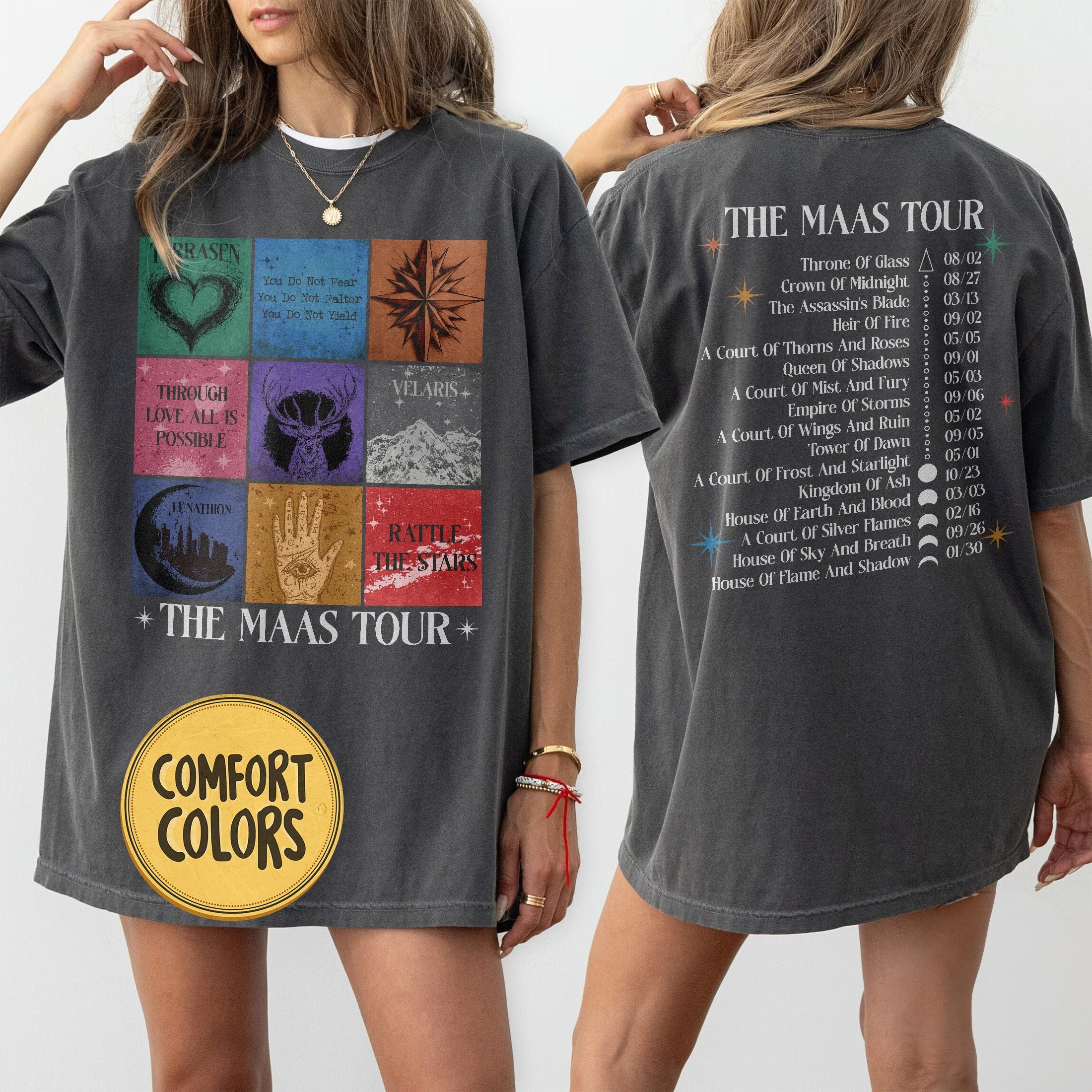 Sarah J. Maas Eras Tour PNG, The Mass Tour Digital Download, Acotar Shirt, Crescent City Merch, Throne Of Glass Merch File, SJM Fan Apparel