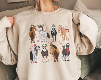 Horse Christmas PNG Instant Download,  Funny Holiday Animal PNG, Christmas Digital Gift For Farmer, Merry Christmas Horse Gift