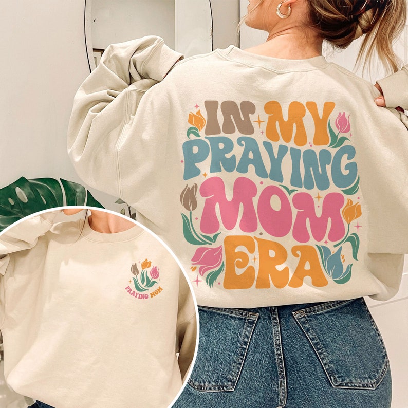 In My Praying Mom Era PNG, Christian Mom Digital Download, Praying