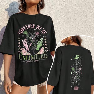 Wicked Together We’re Unlimited PNG Digital Download, Defy Gravity Broomstick Magic Wand PNG, Wizard Movie Fan Tee