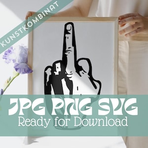 Mittelfinger Stinkefinger Svg Png Jpg Bundle Set Clipart Vector Rock Alternative 90s Music Emo Bandshirt FCK Shirt