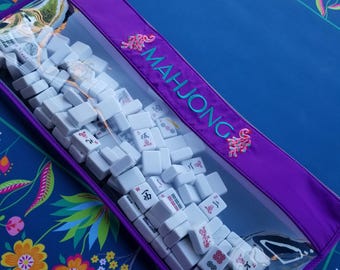 NEW!!!  Lg. Purple Mahjong Tile Bag, Vinyl Tile Bag