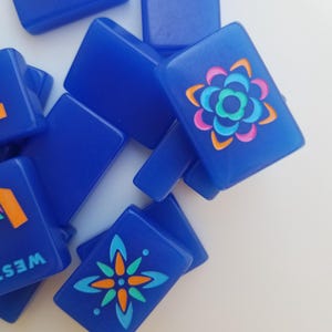 NEW!!!  Mahjong Blue Tile Set - American,  Designer Quality New American Mahjong Set - Brilliant Blue