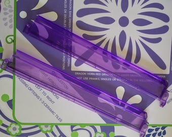 Estantes de Mahjong de color morado oscuro con empujadores y bolsa, soportes para fichas de Mahjong, accesorios de Mahjong de alta gama