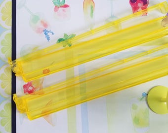 Stunning Yellow Mahjong Racks with attached Pushers. Mahjong Tile Holders, Upscale Mahjong Accessories