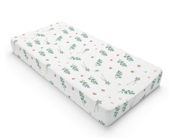 Baby Changing Pad Cover - green star