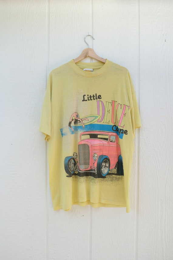 Vintage 80's graphic tee, Little deuce coupe beach