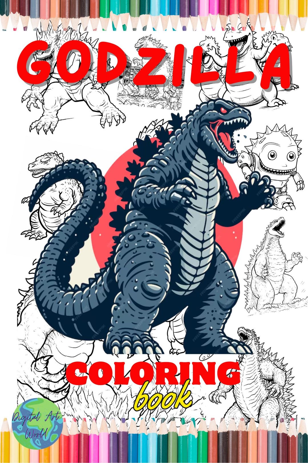 Godzilla Coloring Book for Boys, Girls, Teens & Kids: A Beautiful ...