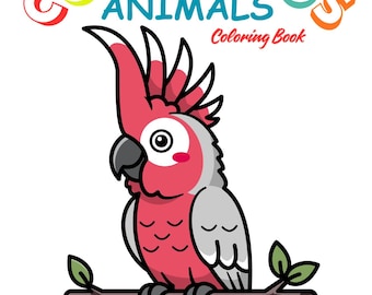 Kolorowanka z kakadu | Tropikalne papugi dla dzieci i dorosłych (do pobrania w formacie PDF)