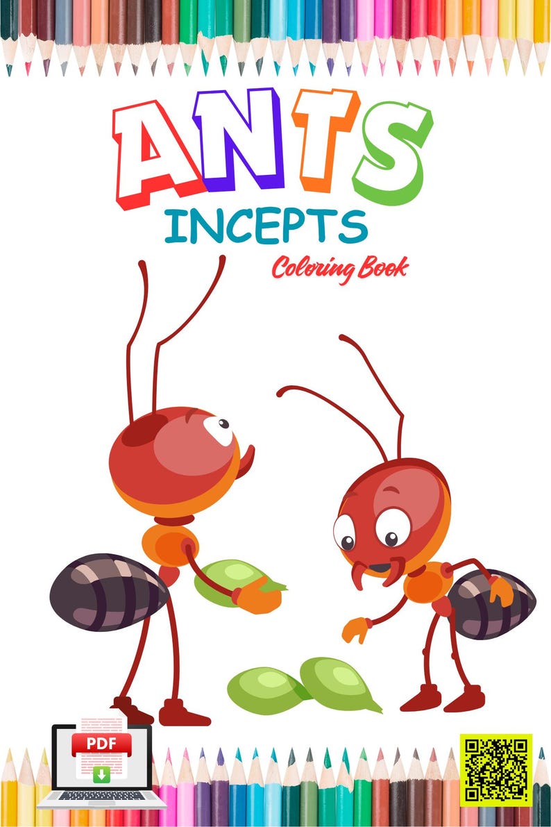 Ant Coloring Book | 24 Printable Pages for Kids - Etsy