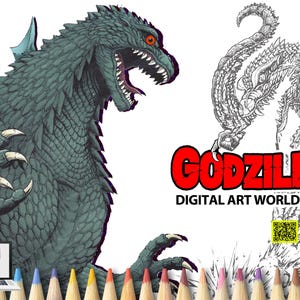 Godzilla Coloring Book v2 - Digital (pdf)