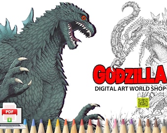Kolorowanka Godzilla v2 – cyfrowa (pdf)