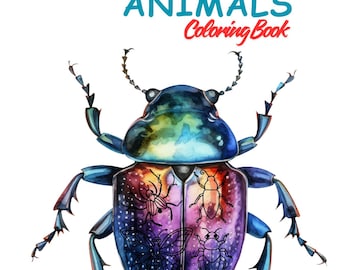 Kolorowanka z chrząszczem | Strony z rysunkami owadów dla dorosłych i nastolatków