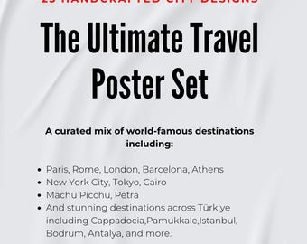 23 City Travel Posters | Europe, Türkiye Wall Art (Digital Download)