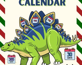 Kalendarz biurkowy Stegosaurus 2026 | Drukowany układ kalendarza z dinozaurami na poniedziałek i niedzielę