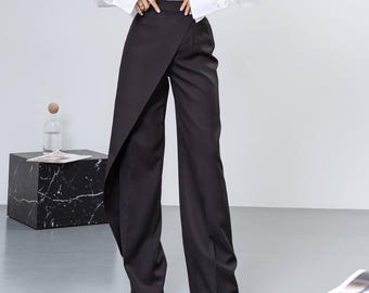 【eaphi】wrap design button slacks Eaphi エフィwrap design button slacks - メルカリ